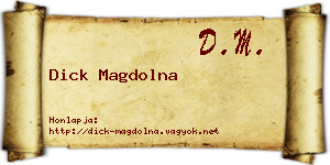 Dick Magdolna névjegykártya